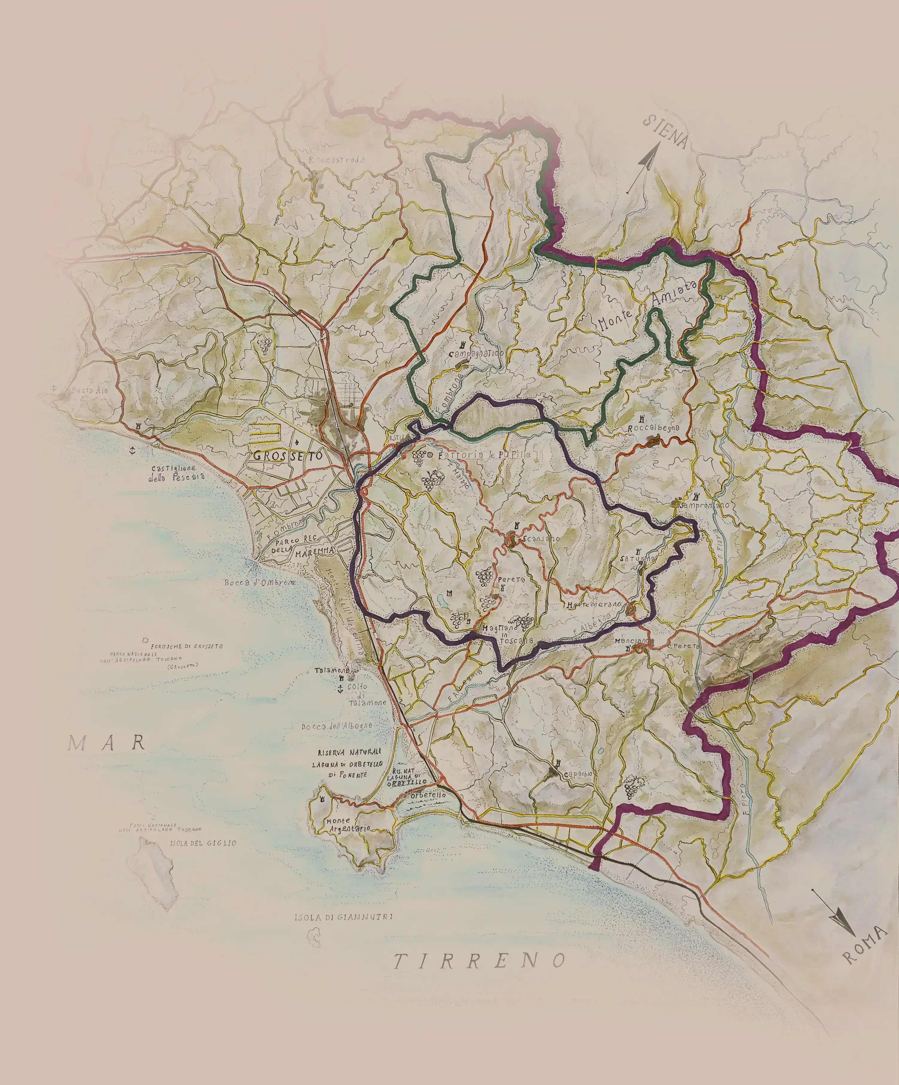 Mappa della Maremma