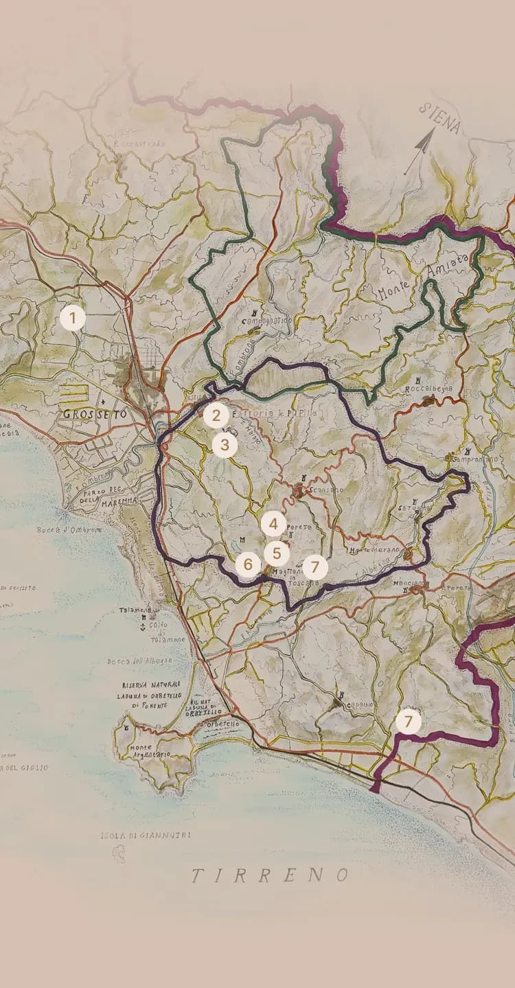 Mappa della Maremma